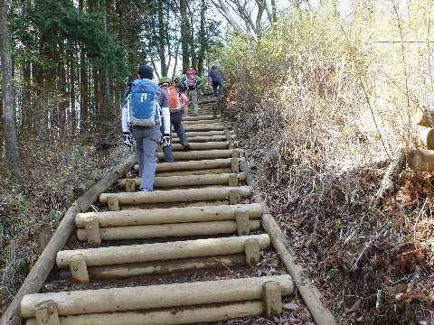 ゴンジリ峠へ・辛い階段
