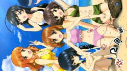 169yande.re 251501 akiyama_yukari bikini cleavage girls_und_panzer isuzu_hana nishizumi_miho reizei_mako sugimoto_isao swimsuits takebe_saori