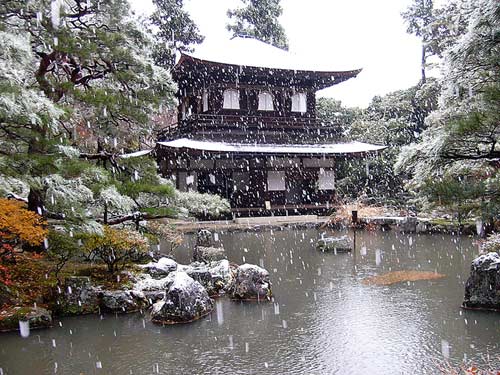 冬の銀閣寺